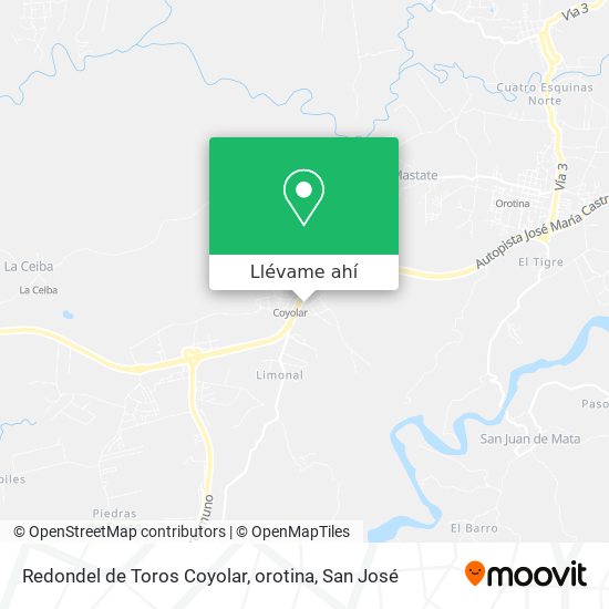 Mapa de Redondel de Toros Coyolar, orotina