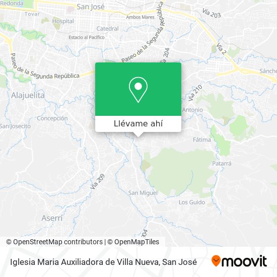 Mapa de Iglesia Maria Auxiliadora de Villa Nueva