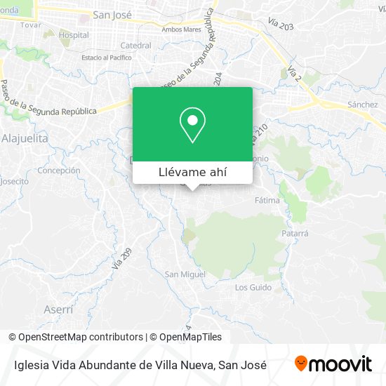 Mapa de Iglesia Vida Abundante de Villa Nueva