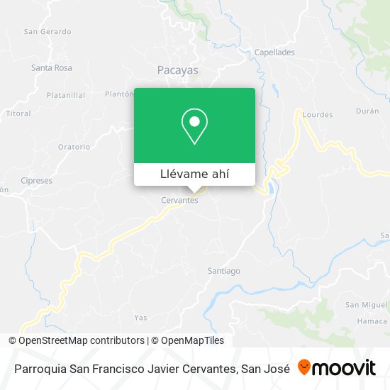 Mapa de Parroquia San Francisco Javier Cervantes