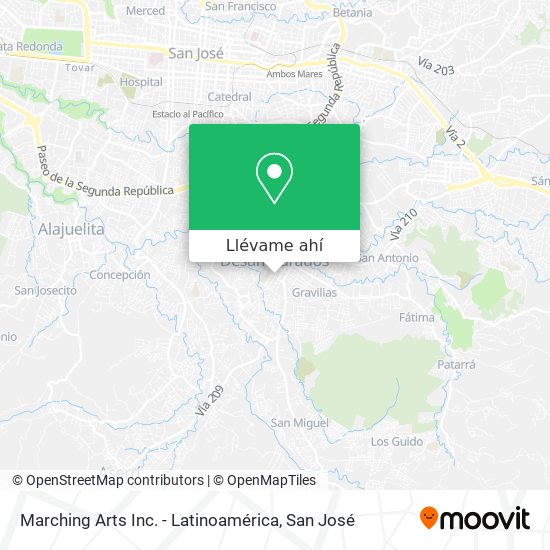 Mapa de Marching Arts Inc. - Latinoamérica