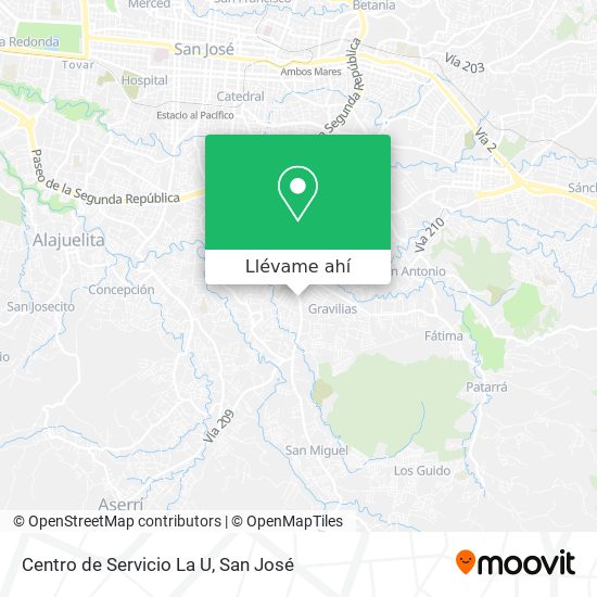 Mapa de Centro de Servicio La U