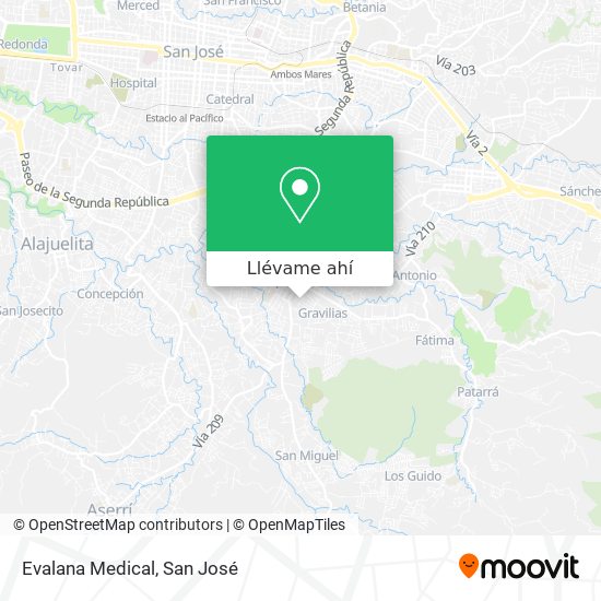 Mapa de Evalana Medical