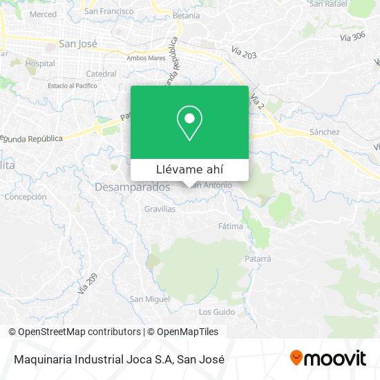 Mapa de Maquinaria Industrial Joca S.A