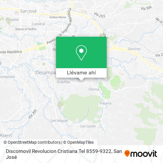 Mapa de Discomovil Revolucion Cristiana Tel 8559-9322