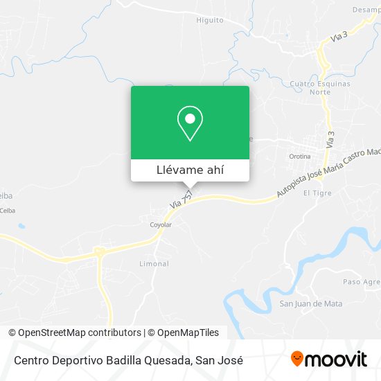 Mapa de Centro Deportivo Badilla Quesada