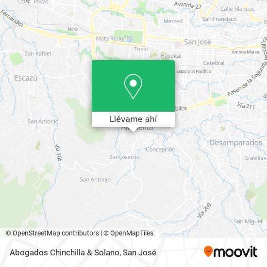 Mapa de Abogados Chinchilla & Solano