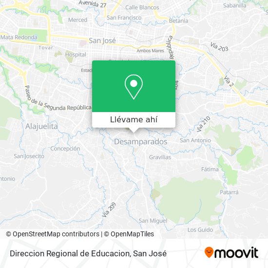 Mapa de Direccion Regional de Educacion