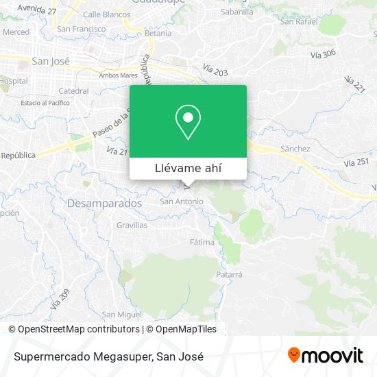 Mapa de Supermercado Megasuper