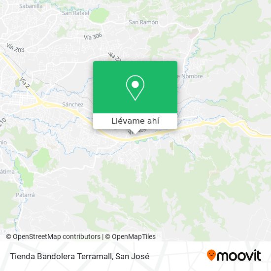 Mapa de Tienda Bandolera Terramall