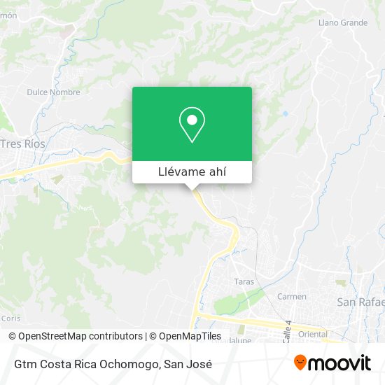 Mapa de Gtm Costa Rica Ochomogo