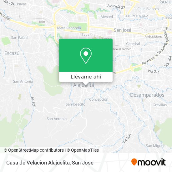 Mapa de Casa de Velación Alajuelita