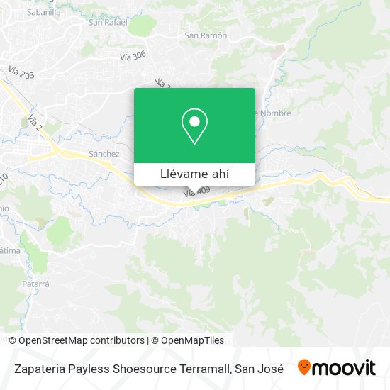 Mapa de Zapateria Payless Shoesource Terramall