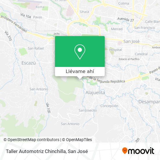 Mapa de Taller Automotriz Chinchilla