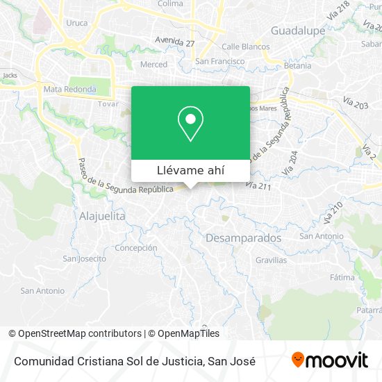 Mapa de Comunidad Cristiana Sol de Justicia