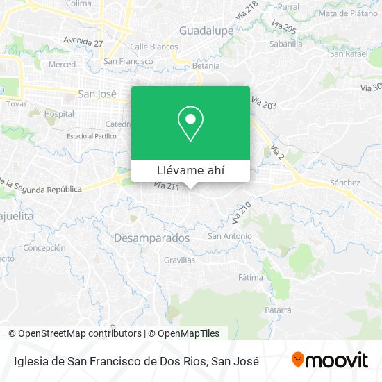 Mapa de Iglesia de San Francisco de Dos Rios