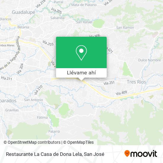 Mapa de Restaurante La Casa de Dona Lela