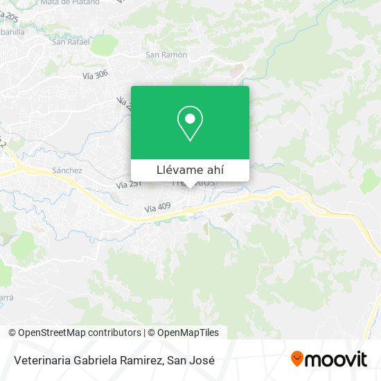 Mapa de Veterinaria Gabriela Ramirez