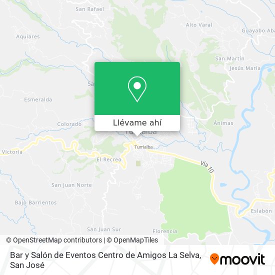 Mapa de Bar y Salón de Eventos Centro de Amigos La Selva