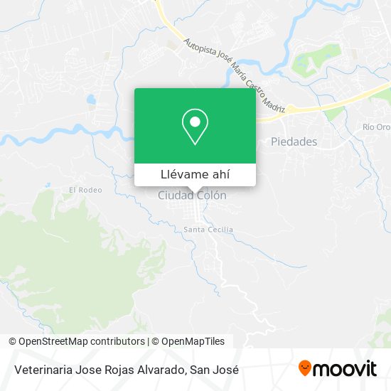 Mapa de Veterinaria Jose Rojas Alvarado