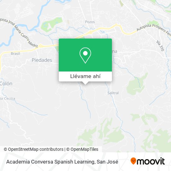 Mapa de Academia Conversa Spanish Learning