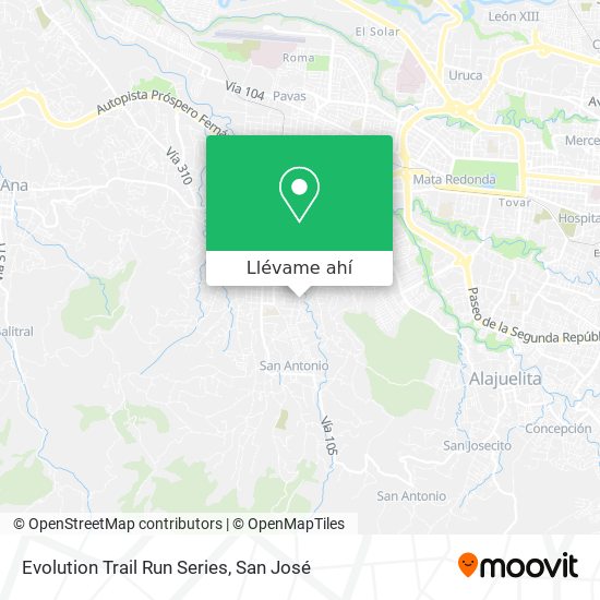 Mapa de Evolution Trail Run Series