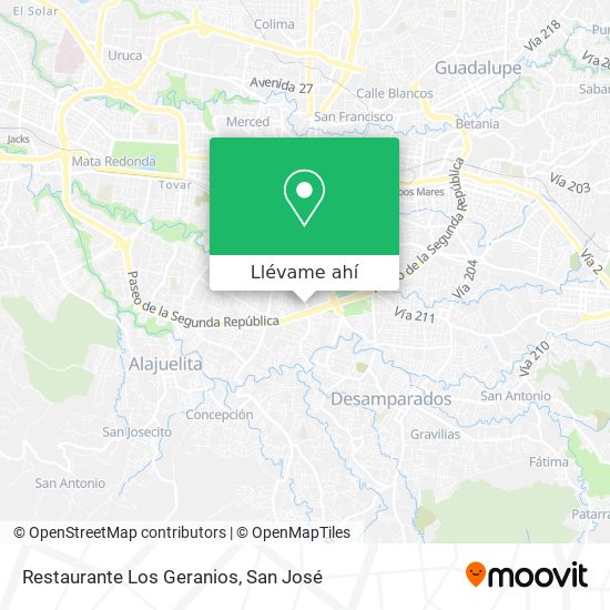 Mapa de Restaurante Los Geranios