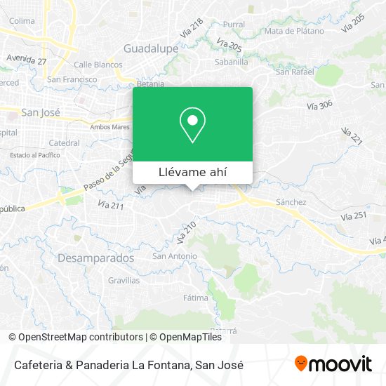 Mapa de Cafeteria & Panaderia La Fontana