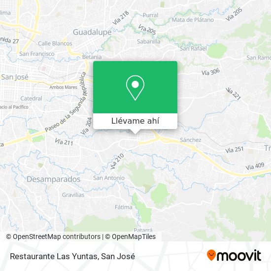Mapa de Restaurante Las Yuntas