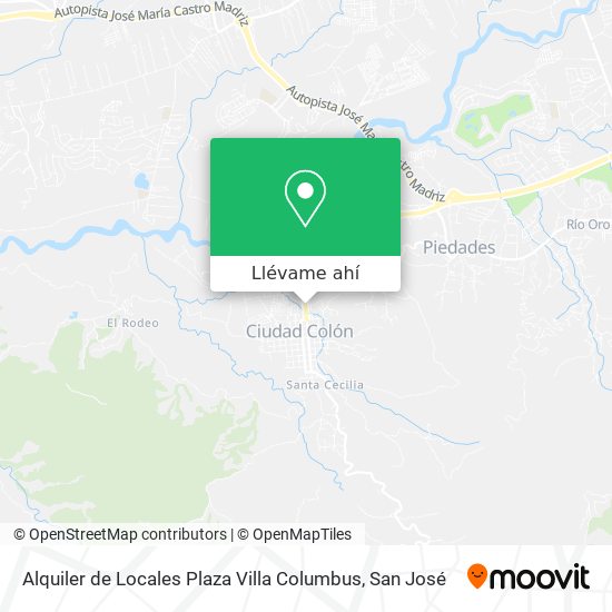 Mapa de Alquiler de Locales Plaza Villa Columbus