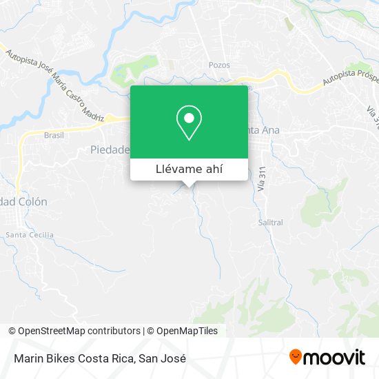 Mapa de Marin Bikes Costa Rica