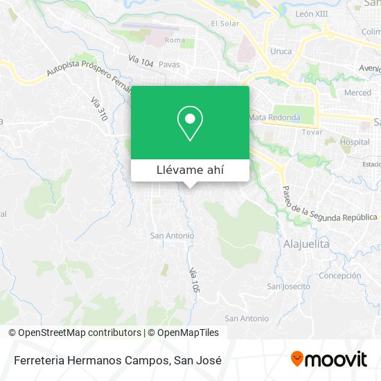 Mapa de Ferreteria Hermanos Campos