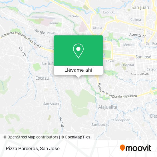 Mapa de Pizza Parceros