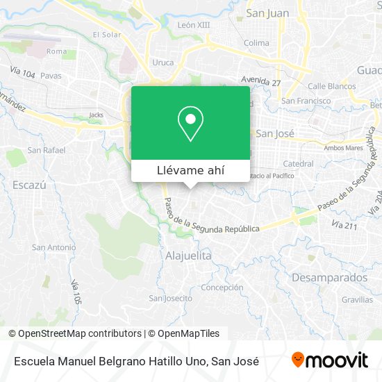 Mapa de Escuela Manuel Belgrano Hatillo Uno
