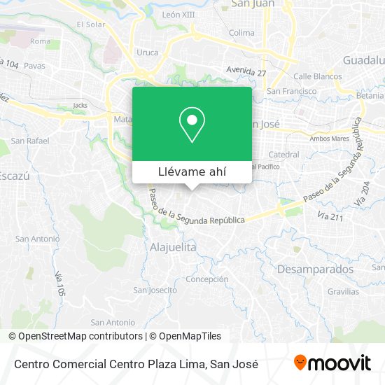 Mapa de Centro Comercial Centro Plaza Lima