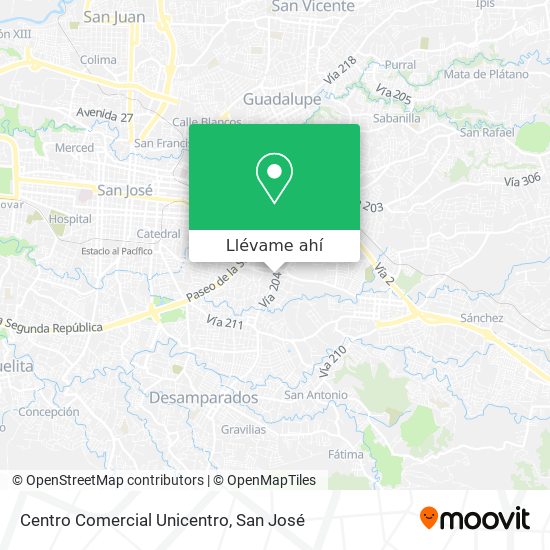 Mapa de Centro Comercial Unicentro