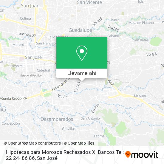Mapa de Hipotecas para Morosos Rechazados X. Bancos Tel: 22 24- 86 86