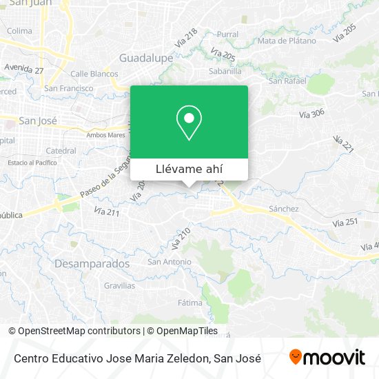Mapa de Centro Educativo Jose Maria Zeledon