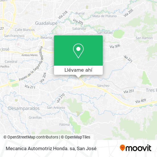 Mapa de Mecanica Automotriz Honda. sa