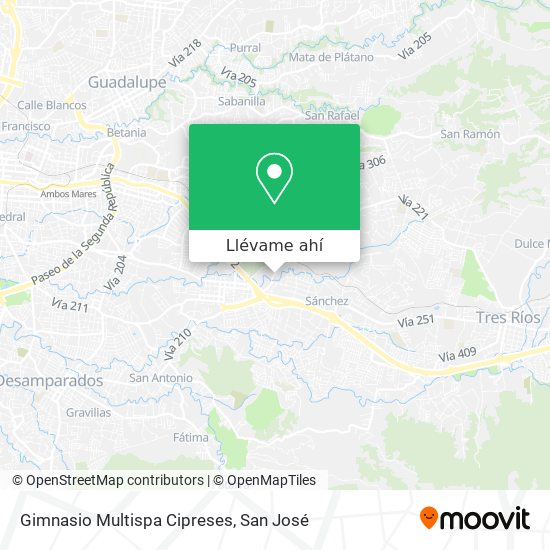 Mapa de Gimnasio Multispa Cipreses