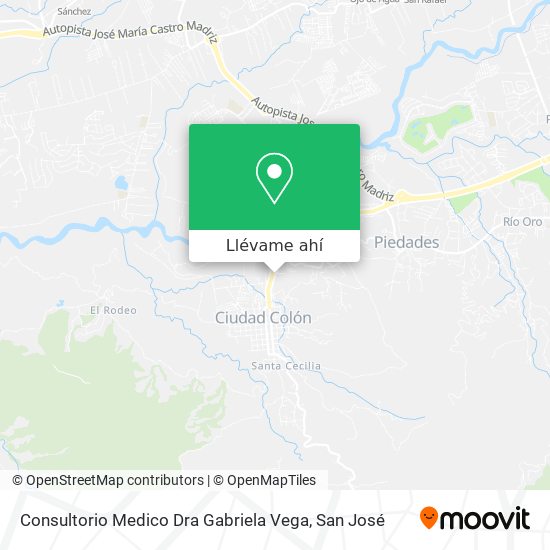 Mapa de Consultorio Medico Dra Gabriela Vega