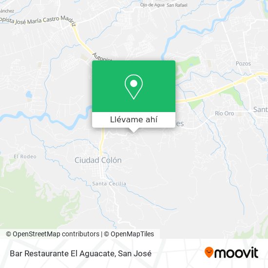 Mapa de Bar Restaurante El Aguacate