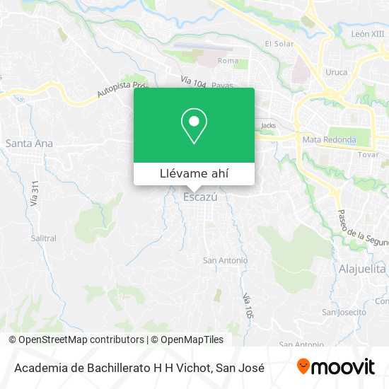 Mapa de Academia de Bachillerato H H Vichot