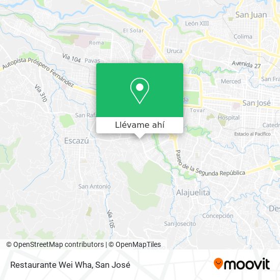 Mapa de Restaurante Wei Wha