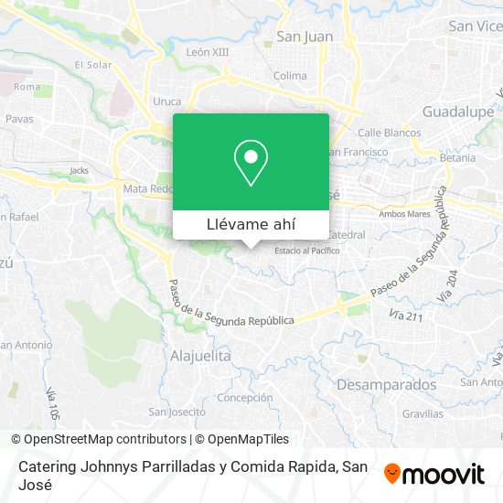 Mapa de Catering Johnnys Parrilladas y Comida Rapida