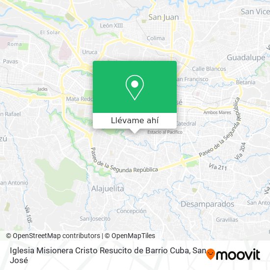 Mapa de Iglesia Misionera Cristo Resucito de Barrio Cuba