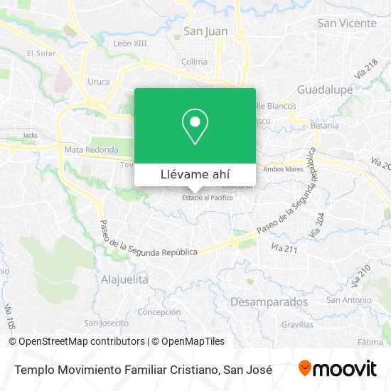 Mapa de Templo Movimiento Familiar Cristiano