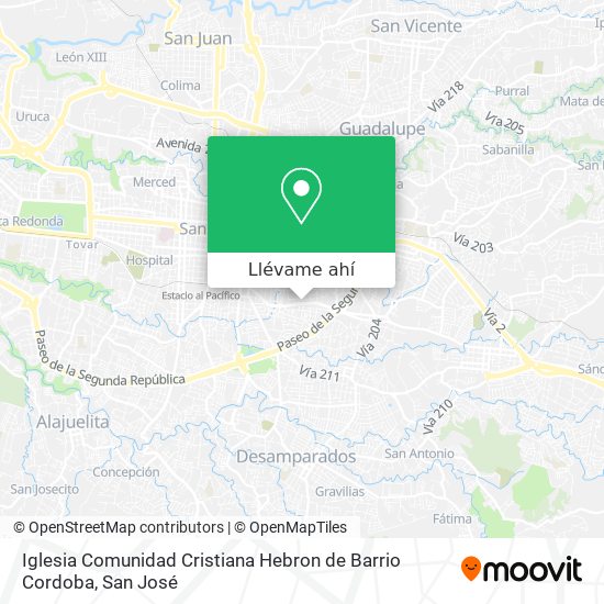 Mapa de Iglesia Comunidad Cristiana Hebron de Barrio Cordoba