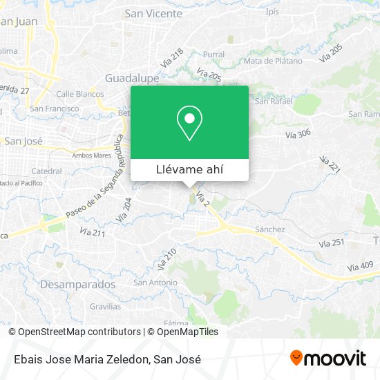 Mapa de Ebais Jose Maria Zeledon