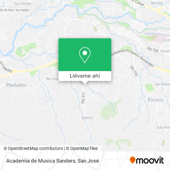 Mapa de Academia de Musica Sanders